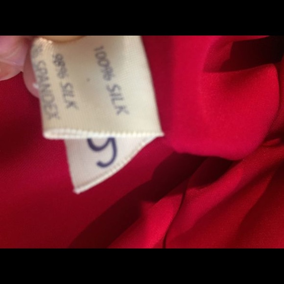 Rebecca Minkoff red silk deep V- back dress - Picture 5 of 6
